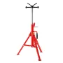 V Head Pipe Stand Adjustable Height 71.1–132.1 cm 2500lbs Pipe Jack Stands Folding Portable High Folding Pipe Stand with V Head 