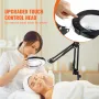 Magnifying Floor Lamp, 5X Standing Magnifying Glass with Light, Height Adjustable Floor Magnifier with Light, Flexible Arm, 3-in