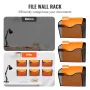 File Wall Rack, Six-Piece 1 Pocket Mesh Wall File Holder, Wall Mounted Magazine Mail Paper & Document Storage Folder, Metal Wall
