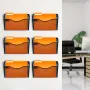 Filvægstativ Mesh Wall File Holder 6-stykke 1 Lomme til Office