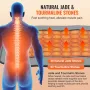Far Infrared Heating Pad, 48 Natural Jade & 24 Tourmaline Stone Heating Pad for Back Pain Relief, 103-159 ℉ Infrared Heating Pad