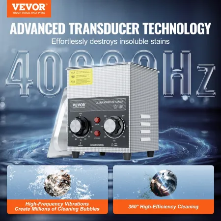 2L Ultrasonic Cleaner med Heater Timer & Basket Digital Sonic