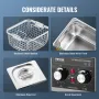2L Ultrasonic Cleaner with Heater Timer & Basket, Professional Digital Sonic Cavitation Machine, 60W Cleaning Machine for Watch 