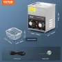 2L Ultrasonic Cleaner with Heater Timer & Basket, Professional Digital Sonic Cavitation Machine, 60W Cleaning Machine for Watch 
