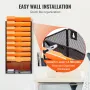 File Wall Rack, One-Piece 10 Pockets Mesh Wall File Holder, Wall Mounted Magazine Mail Paper & Document Storage Folder, Metal Wa