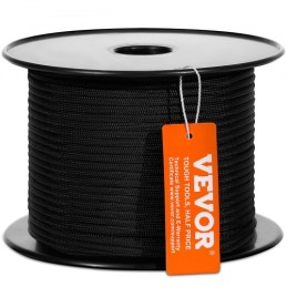 Braided Nylon Rope, 3/16 Inch x 250 Feet, 32 Strands, 720 Pound Break Resistance, Outdoor Climbing Rope, Arborist Climbing Rope
