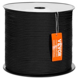 Braided nylon rope, 3/16 inch x 1000 feet, 32 strands, 720 pound breaking strength, outdoor climbing rope, arborist climbing