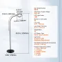 Magnifying Floor Lamp, 5X Standing Magnifying Glass with Light, Height Adjustable Floor Magnifier with Light, Flexible Gooseneck
