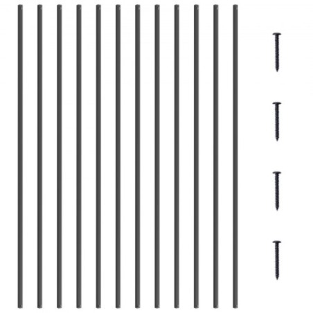 Staircase Metal Balusters 11 Pack 44''x0.5'' Aluminum Spindles w/ Screws