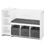 Børn, der læser Nook Bench 6-Cubby Opbevaringsboghylde med