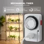 Indoor Greenhouse with Grow Light, 4 Tiers, 180W LED Grow Light Shelf with Cover & Timer, 3 Spectrum Light Portable Greenhouse C