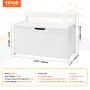 Wooden Toy Chest for Kids, Toddler Toy Storage Box with Flip-Top Lid and Safety Hinge, 32.68 x 17.91 x 24.02" Large Kids Storage