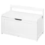 Wooden Toy Chest for Kids, Toddler Toy Storage Box with Flip-Top Lid and Safety Hinge, 32.68 x 17.91 x 24.02" Large Kids Storage