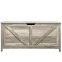 Wooden Toy Chest for Kids, Toddler Toy Storage Box with Flip-Top Lid and Safety Hinge, 38.98 x 15.55 x 18.9" Large Kids Storage 