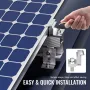 Solar Panel Z Mounting Brackets, 35-50mm Adjustable Solar Panel End Clamps, Lightweight Anodized Aluminum Solar Panel Mount Z Br