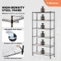 Plantestativ med vækstlys 6 niveauer 180W 70,9" indendørs