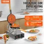 Commercial Bubble Waffle Maker, 1400W Egg Pancake Baker Machine, Non-Stick Stainless Steel Egg Bubble Puff, 180° Rotatable, Temp