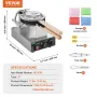 Commercial Bubble Waffle Maker, 1400W Egg Pancake Baker Machine, Non-Stick Stainless Steel Egg Bubble Puff, 180° Rotatable, Temp