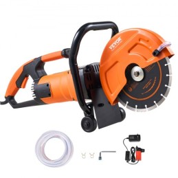 9'' Electric Concrete Saw Wet/Dry Saw Cutter with Water Pump and Blade