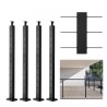 4-Pack Cable Railing Post 36x1x2in Steel Horizontal Hole Deck Railing Post
