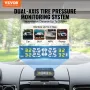 RV Tire Pressure Monitoring System Real Time Solar Trailer TPMS 4 Sensors