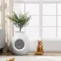 Plant Cat Litter Box, Smart Odor Control System, Hidden Cat Litter Box with 9.48 in Large Entrance, Lighting Decoration & Sturdy