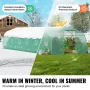 Walk-in Tunnel Greenhouse, 29.5x9.8x6.6 ft Hoop House Greenhouse Tunnel, Peaked Roof Plant Hot House with Galvanized Steel Frame