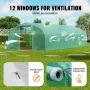 Walk-in Tunnel Greenhouse, 29.5x9.8x6.6 ft Hoop House Greenhouse Tunnel, Peaked Roof Plant Hot House with Galvanized Steel Frame