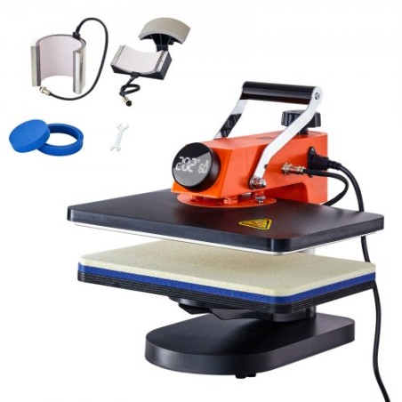Heat Press Machine 12x15in 5in1 Sublimering Transfer T-Shirt Plate Mug Cup