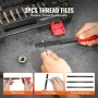 61-Piece Thread Chaser Set, UNC UNF and Metric Thread Restorer Tool, Rethreading Tool Kit with 28 Taps 28 Dies 3 Thread Files St