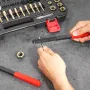 61pcs tråd Chaser Set UNC UNF Metric Thread Restorer Tool