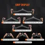 LAT Pulldown Attachments, Cable Machine Rowing T-bar V-bar 7 Set, Tricep Pull Down Bar, Back Strength Training Rubber Coated Han