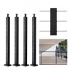 4-Pack Cable Railing Post 36x2x2in Steel Horizontal Hole Deck Railing Post