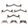 LAT Pulldown Attachments, Cable Machine Rowing T-bar V-bar 7 Set, Tricep Pull Down Bar, Back Strength Training Rubber Coated Han