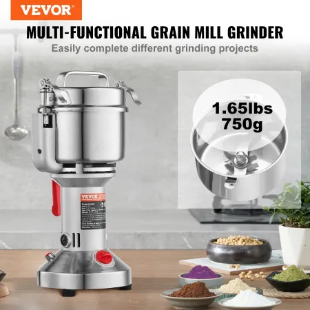 750g kommerciel krydderi grinder elektrisk kornmølle grinder