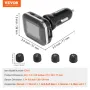 RV Tire Pressure Monitoring System, 7.3-87 PSI Trailer TPMS, Universal Wireless Car Alarm System, Waterproof TPMS Sensors Set wi