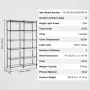 Plant Stand with Grow Light, 6 Tiers, 200W Indoor Grow Light Shelf Full Spectrum Lights Metal Plant Shelf with Timer Garden Plan