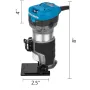 800W Max Torque Variable Speed 30,000RPM Compact Router with Collets 6.4 mm & 9.5 mm 1 x Plunge Base & 1 x Tilt Base 220V