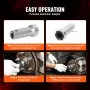 10-Piece Axle Spindle Thread Chaser Set, Metric M20 M22 M24 and UNF 13/16" 3/4" Thread Restorer Tool, Rethreading Tool Kit with 