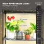 Plant Stand with Grow Light, 4 Tiers, 45W Indoor Grow Light Shelf 3 Spectrum Lights Modes, Metal Plant Shelf with Timer Grdena P
