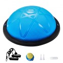 23" Half Exercise Ball Trainer Yoga Balance Stability Ball Resistance Band