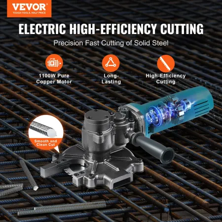 1100W elektrisk armeringsskærer, der skærer op til 3/2in 4-40mm