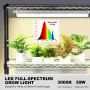 Plantestativ med vækstlys 4 niveauer 90W 59" høj
