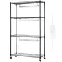 Plant Stand with Grow Light, 4 Tiers, 90W Indoor Grow Light Shelf Full Spectrum Lights Adjustable Metal Plant Shelf Gardening Pl