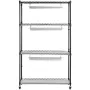 Plant Stand with Grow Light, 4 Tiers, 90W Indoor Grow Light Shelf Full Spectrum Lights Adjustable Metal Plant Shelf Gardening Pl