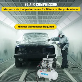 Air Compressor 2 Gallon Ultra Quiet Oil-free Air Compressor 9L Tank Silent Air Compressor 550W Oil free Compressor Low noise