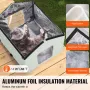 Heated Cat House, Outdoor Kitty Shelter with Adjustable Temperature and Timer, 600D Oxford Cloth Foldable Cat Shelter with Heate