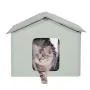 Heated Cat House, Outdoor Kitty Shelter with Adjustable Temperature and Timer, 600D Oxford Cloth Foldable Cat Shelter with Heate