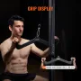 LAT Pulldown Attachment, Cable Machine Rowing V-bar Attachment, Tricep Pull Down Bar, Back Strength Training Rubber Coated Handl