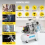 Air Compressor 2 Gallon Ultra Quiet Oil-free Air Compressor 9L Tank Silent Air Compressor 550W Oil free Compressor Low noise wit
